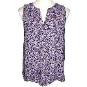 Philosophy Purple Floral Sleeveless Blouse Small